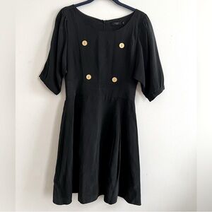 Large Hayden Harnett black silk dress.